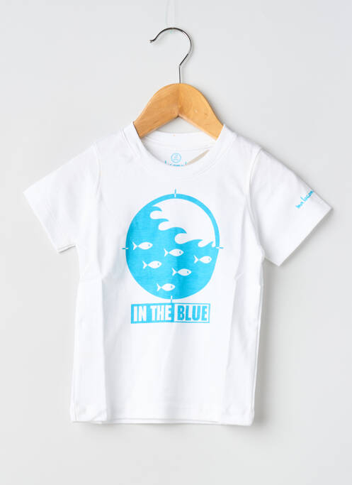 Tricou alb MA LOCOMOTION băiat