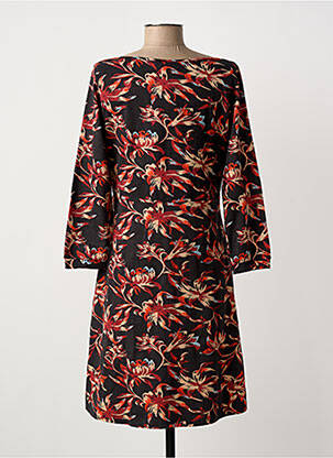 Rochie midi imprimeu floral mâneci lungi negru LA FIANCEE DU MEKONG femeie