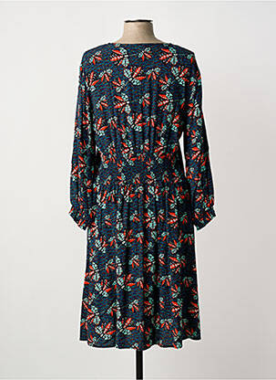 Rochie midi imprimeu floral mâneci 3/4 albastru LA FIANCEE DU MEKONG femeie