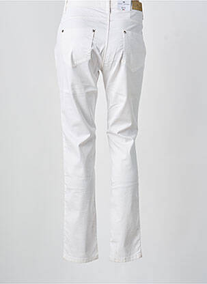 Pantalon slim țesătură poplin mărime normală alb BRUNO SAINT HILAIRE femeie