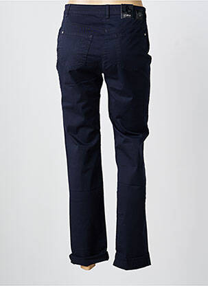 Pantalon slim țesătură poplin mărime normală albastru STARK femeie