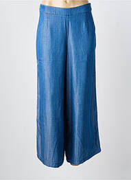 Pantalon 7/8 talie cu cleme mărime normală albastru PAUL BRIAL femeie