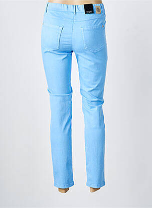 Jegging țesătură poplin mărime normală albastru STARK femeie