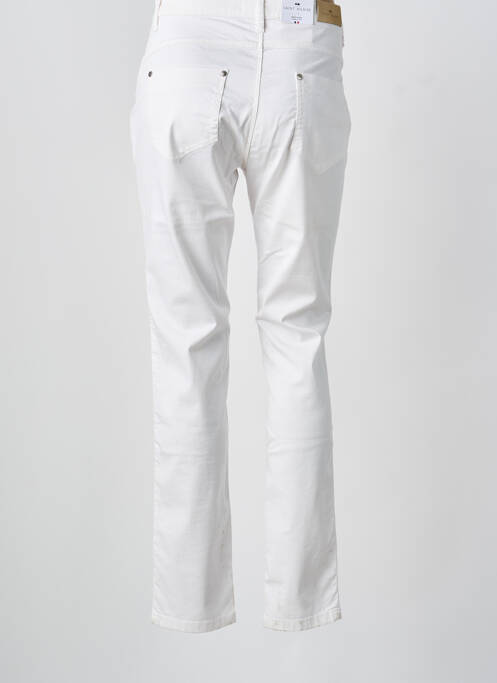 Pantalon slim alb BRUNO SAINT HILAIRE femeie