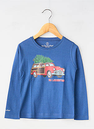 Tricou mâneci lungi mâneci lungi albastru MA LOCOMOTION băiat