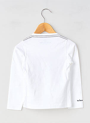 Tricou mâneci lungi mâneci lungi alb MA LOCOMOTION băiat
