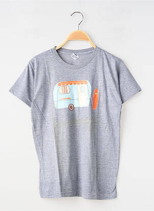 Tricou elasticitate mâneci scurte gri MA LOCOMOTION băiat
