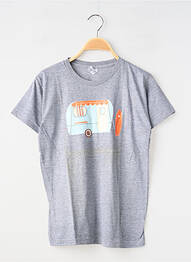 Tricou elasticitate mâneci scurte gri MA LOCOMOTION garcon