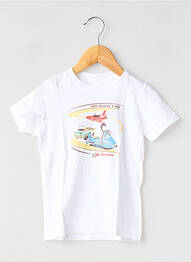 Tricou elasticitate mâneci scurte alb MA LOCOMOTION garcon