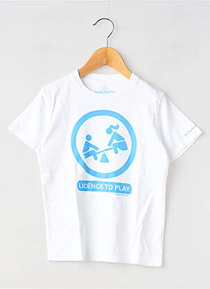 Tricou elasticitate mâneci scurte alb MA LOCOMOTION băiat