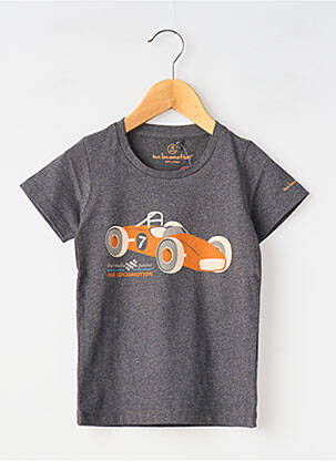 Tricou elasticitate mâneci scurte gri MA LOCOMOTION băiat