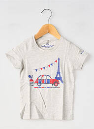 Tricou elasticitate mâneci scurte gri MA LOCOMOTION garcon