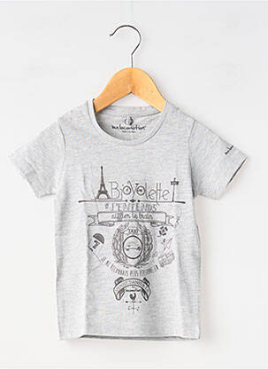 Tricou elasticitate mâneci scurte gri MA LOCOMOTION băiat