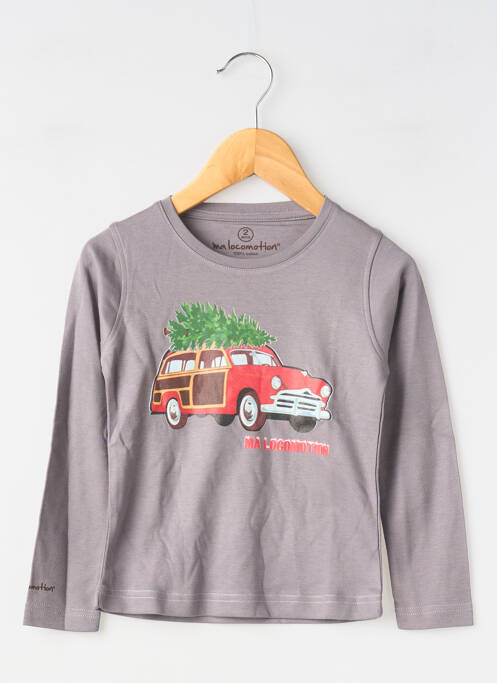 Tricou gri MA LOCOMOTION băiat