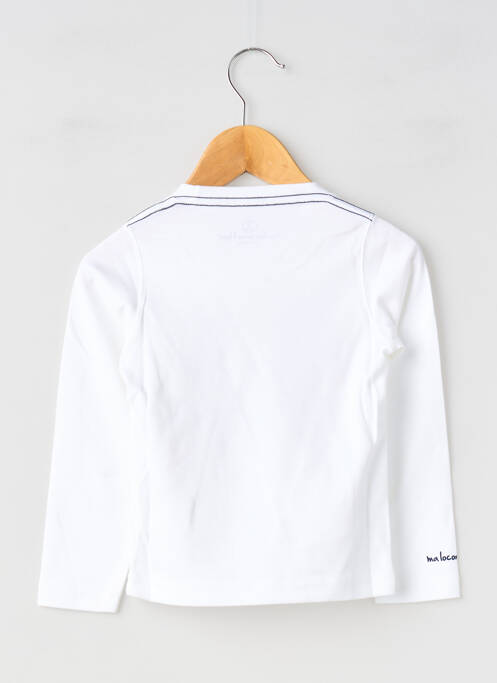 Tricou alb MA LOCOMOTION băiat