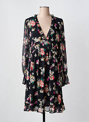 Rochie midi imprimeu floral mâneci lungi negru LIU JO femeie