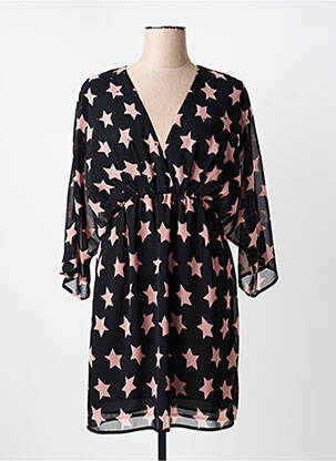 Rochie scurtă croială fluidă mâneci lungi negru LIU JO femeie