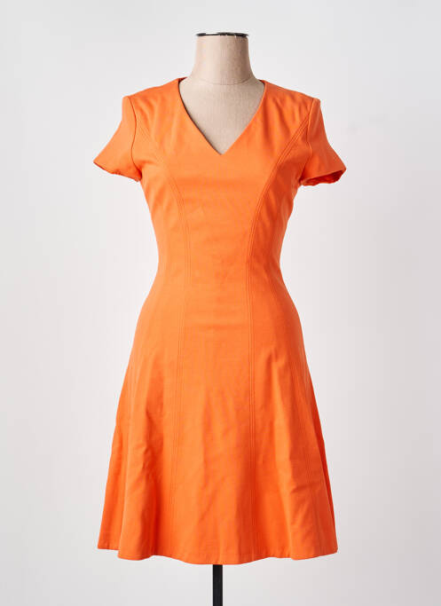 Rochie midi portocaliu HUGO BOSS femeie