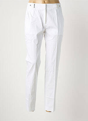 Pantalon chino țesătură poplin talie înaltă alb HUGO BOSS femeie
