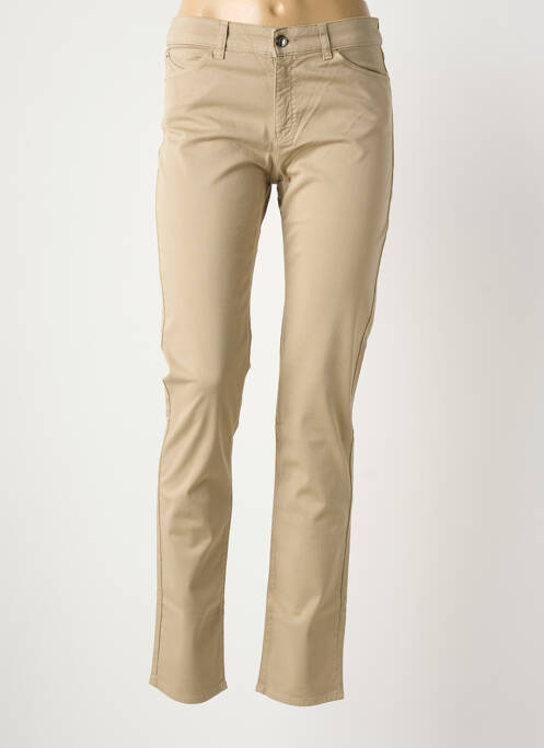 Blugi cu croială slim bej EMPORIO ARMANI femeie