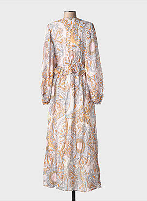 Rochie lungă mâneci lungi mâneci lungi gri SUNDRESS femeie