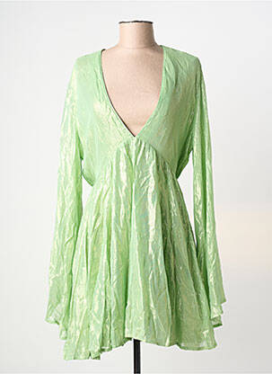 Rochie midi mâneci lungi mâneci lungi verde SUNDRESS femeie