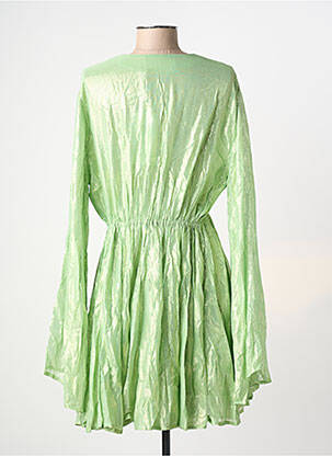 Rochie midi mâneci lungi mâneci lungi verde SUNDRESS femeie