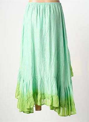 Fustă lungă croială fluidă verde SUNDRESS femeie
