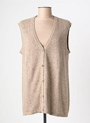 Vestă fără mâneci maro FINETTE femeie