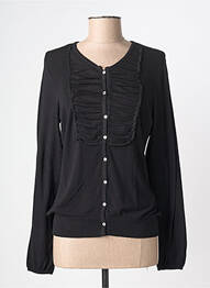 Vestă cu mâneci lungi elasticitate negru YERSE femme