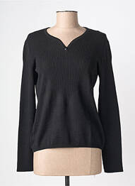Pulover croială cambrată mâneci lungi negru KATMAI femme