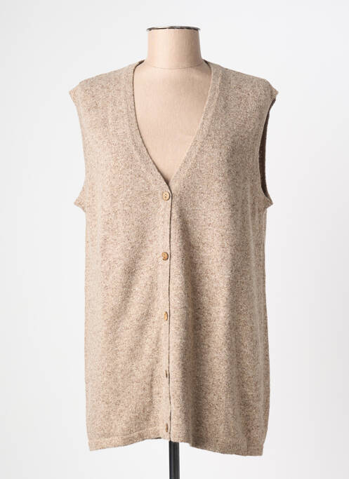 Vestă fără mâneci maro FINETTE femeie