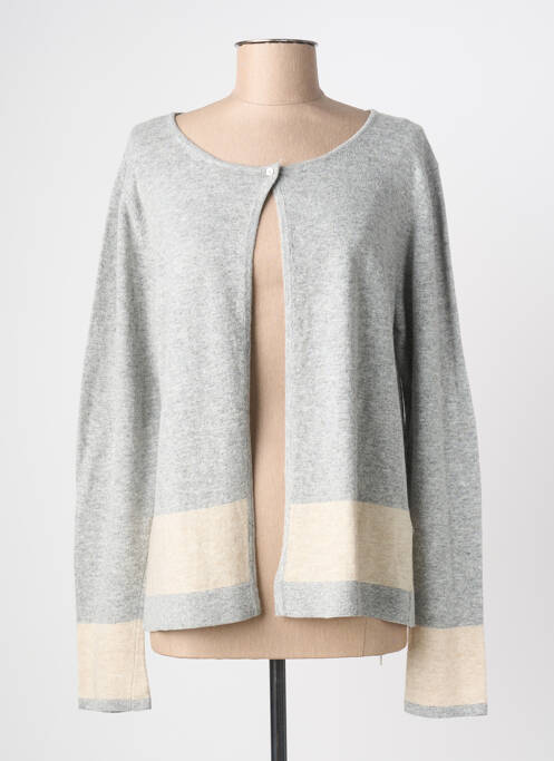 Vestă cu mâneci lungi gri NINATI femeie