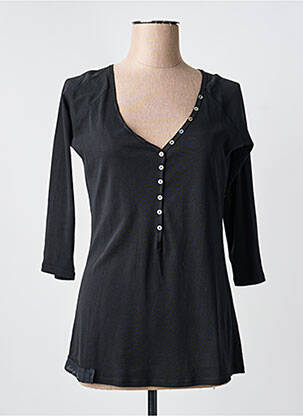 Tricou mâneci 3/4 mâneci 3/4 negru YERSE femeie