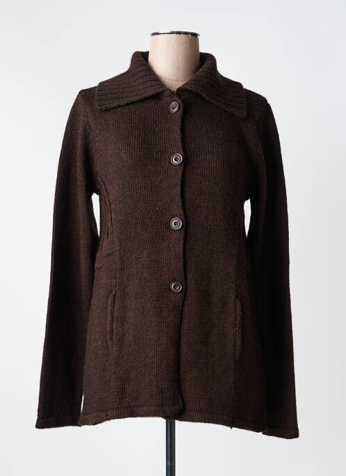 Vestă cu mâneci lungi maro YERSE femeie