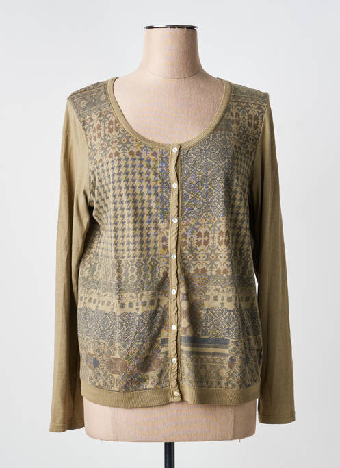 Vestă cu mâneci lungi verde YERSE femeie