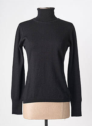 Pulover cu guler înalt negru YERSE femeie