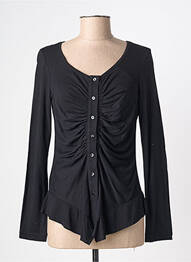 Vestă cu mâneci lungi elasticitate negru CAP JULUCA femme