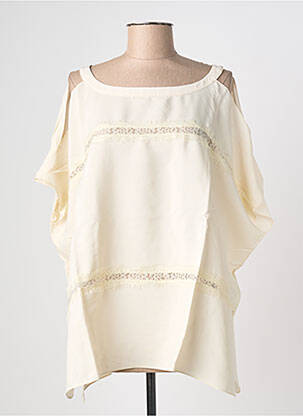 Tunică mâneci scurte bej AN' GE femeie