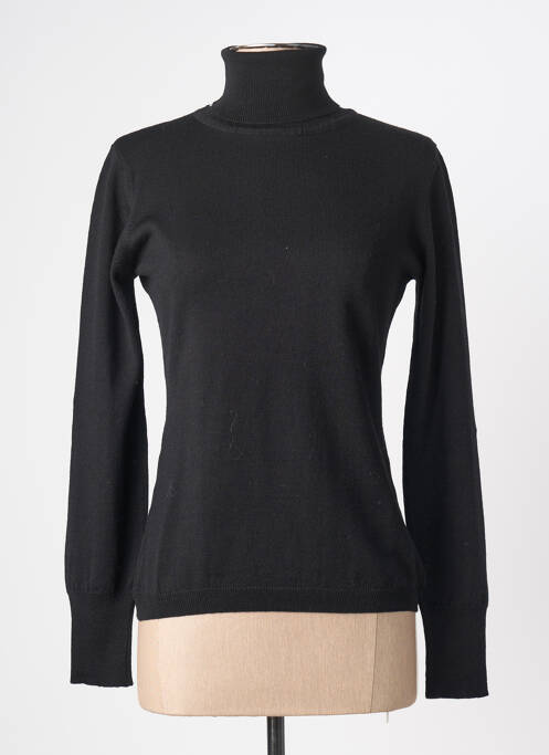 Pulover cu guler înalt negru YERSE femeie