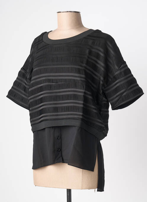 Tunică mâneci scurte negru AN' GE femeie