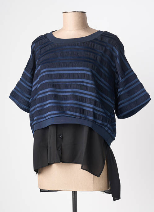 Tunică mâneci scurte albastru AN' GE femeie