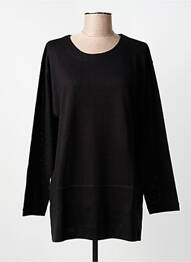 Pulover tunică elasticitate mâneci lungi negru KATMAI femme
