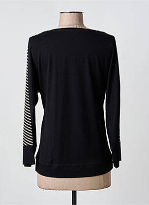 Tricou guler în v mâneci scurte negru KATMAI femeie