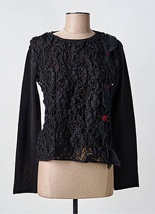 Top elasticitate mâneci lungi negru KATMAI femeie
