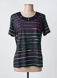 Tricou elasticitate mâneci scurte negru CLAUDE DE SAIVRE femme