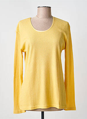 Tricou elasticitate mâneci lungi galben LE P'TIT MARINE femme