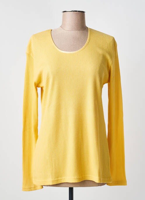 Tricou elasticitate mâneci lungi galben LE P'TIT MARINE femme