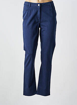 Pantalon slim țesătură poplin mărime normală albastru LE PETIT BAIGNEUR femeie