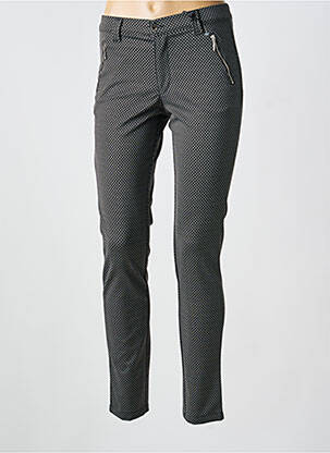 Pantalon slim talie elastică mărime normală negru WALTRON femeie